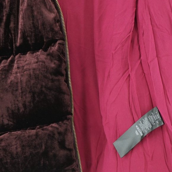 Anthropologie Velour Sequined Puffer Jacket Coat - Picture 14 of 16